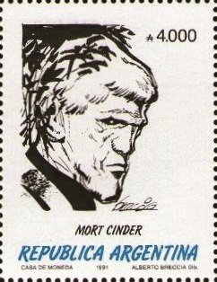 Stamp, Mort Cinder, Argentina,  
