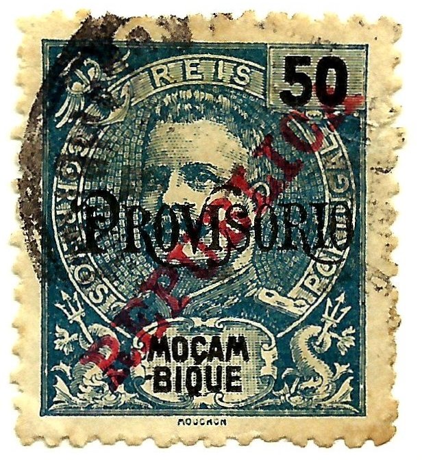 D. Carlos I, With Surcharge «REPUBLICA»