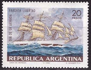 Stamp, Frigate "Libertad", Argentina,  , Ships