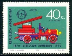 Stamp, Firefighters Foundation, Argentina,  