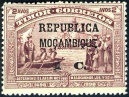 Departure at Belem - on Timor stamp