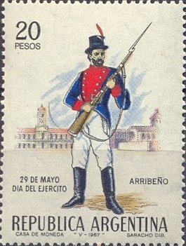 Stamp, Army Day, Argentina,  , Uniforms, Salvation Army, Army