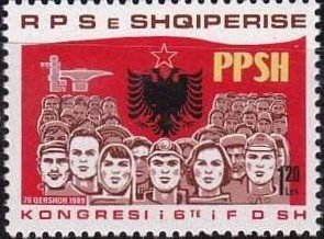 Stamp, People, National Flag, Albania,  , Flags