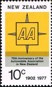 Stamp, Automobile Association of New Zealand, New Zealand,  