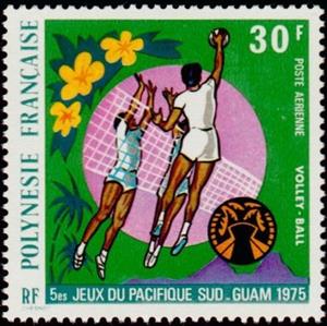 Stamp, Volleyball, French Polynesia,  