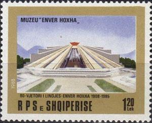 Stamp, Enver Hoxha Museum, Albania,  , Politicians, Anniversaries and Jubilees