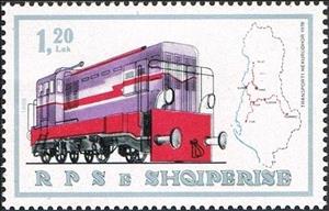 Stamp, Lokomotive, Albania,  , Railways
