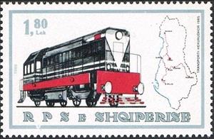 Stamp, Lokomotive, Albania,  , Railways