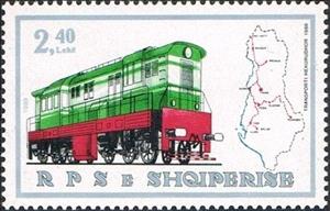 Stamp, Lokomotive, Albania,  , Railways
