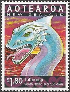 Stamp, Tuhirangi.  South Island Sea Guardian, New Zealand,  , Chinese New Year