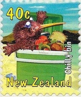 Stamp, Chilly Bin, New Zealand,  
