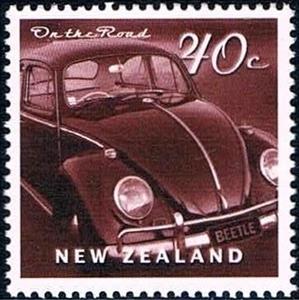 Stamp, On the Road - Beetle, New Zealand,  , Cars