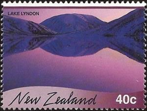 Stamp, Lake Lyndon, New Zealand,  , Landscapes