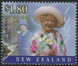 Stamp, The Queen Mother.  100 Years - 1997, New Zealand,  