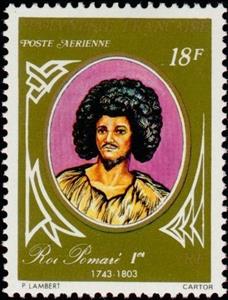 Stamp, King Pomare I (1743-1803), French Polynesia,  