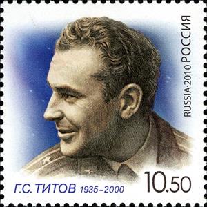 Stamp, 75th Anniversary of Birth of G.S.Titov (1935-2000), Russia,  , Famous People, Commemoration, Astronauts, Heroes