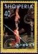 Stamp, Wire-rope acrobat, Albania,  , C.E.P.T., Europe