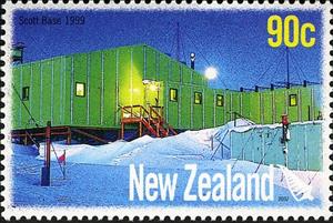 Stamp, Scott Base 1999, New Zealand,  