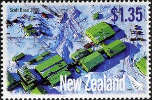 Stamp, Scott Base 2000, New Zealand,  
