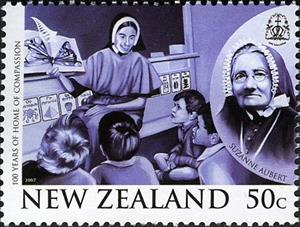 Stamp, 100 Years of Home of Compassion.  Suzanne Aubert, New Zealand,  