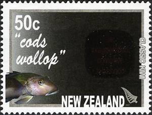 Stamp, “cods Wallop”, New Zealand,  