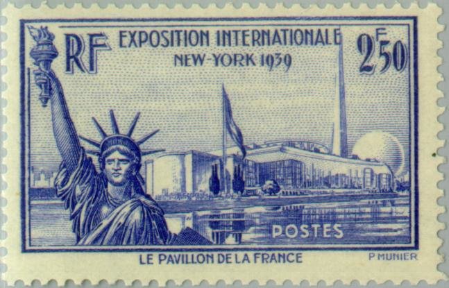 World Exhibition in New York in 1939. The flag of France
