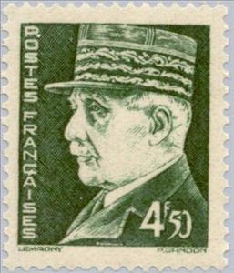 Stamp, Marshal Philippe Pétain (1856-1951), France,  , Uniforms, Generals
