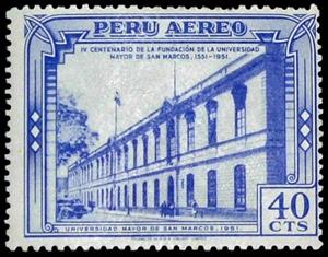Stamp, 400th Anniversary of the founding of San Marcos University, Peru,  