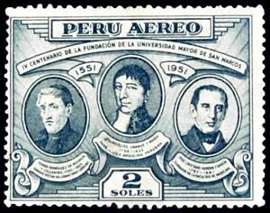 Stamp, 400th Anniversary of the founding of San Marcos University, Peru,  