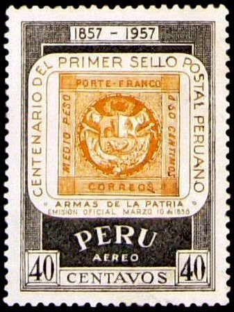 1st stamps of Peru