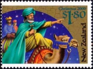 Stamp, Three Wise Kings, New Zealand,  , Mammals, Biblical Accounts, Christmas, Religion, Camels, Kings, Animals (Fauna)