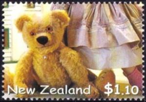 Stamp, Chad Valley Bear (before 1940), New Zealand,  , Bears, Teddy Bears