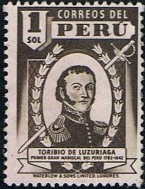 Stamp, Toribio de Luzuriaga, Peru,  