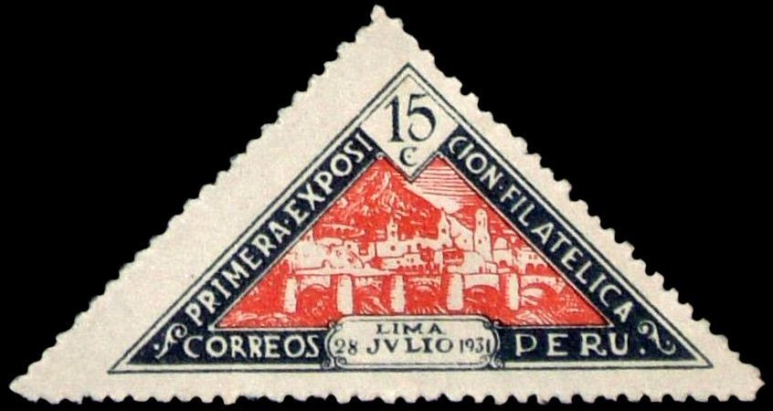 Old Stone Bridge in Lima, First philatelic exhibition - Lima