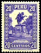 Monument to Simon Bolivar in Lima