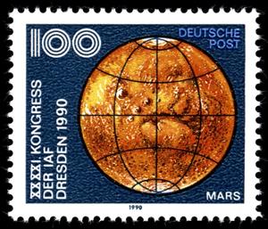 Stamp, Mars, Germany, Democratic Republic,  