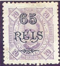Kings D. Luis I and D. Carlos I, with surcharge