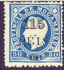 Stamp, Kings D. Luis I and D. Carlos I, with surcharge, Mozambique,  