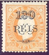 Stamp, Kings D. Luis I and D. Carlos I, with surcharge, Mozambique,  