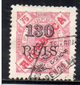 Stamp, Kings D. Luis I and D. Carlos I, with surcharge, Mozambique,  