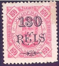 Stamp, Kings D. Luis I and D. Carlos I, with surcharge, Mozambique,  