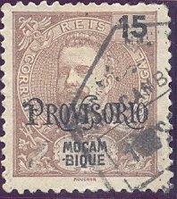 King D. Carlos I, with surcharge «PROVISORIO»