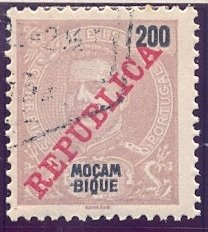 Stamp, King Carlos I. - REPUBLICA, Mozambique,  