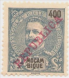 Stamp, King Carlos I. - REPUBLICA, Mozambique,  