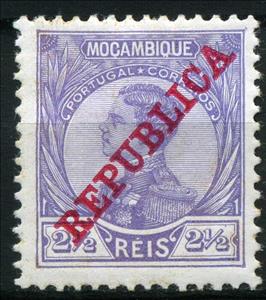 Stamp, King Manuel II., Mozambique,  