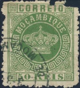 Stamp, Crown, Mozambique,  