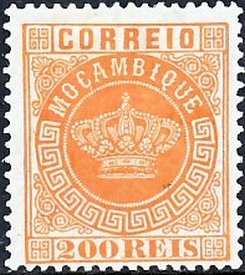 Stamp, Crown, Mozambique,  