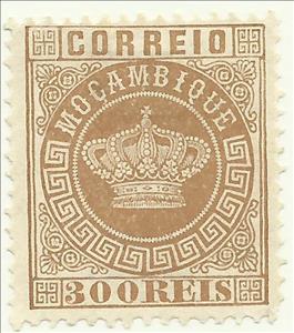 Stamp, Crown, Mozambique,  
