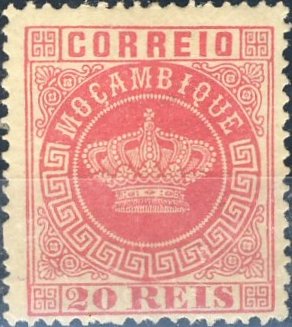 Stamp, Crown, Mozambique,  