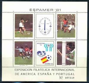 Souvenir Sheet, Block ESPAMER '81, Argentina,  , Football (Soccer)